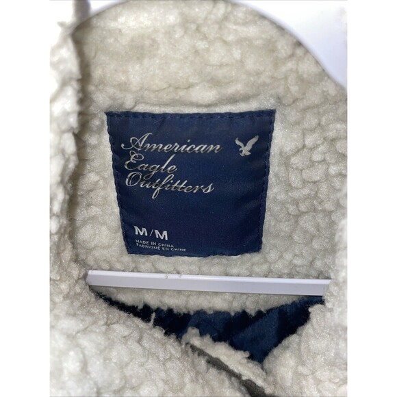 American Eagle Outfitters Women’s Fleece Jacket Size Medium Army Green Outdoors - Picture 2 of 12